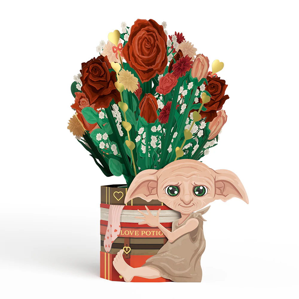 Harry Potter™ Dobby™ Valentine’s Day Pop-Up Card & Flower Buds Bouquet Bundle - Image 8