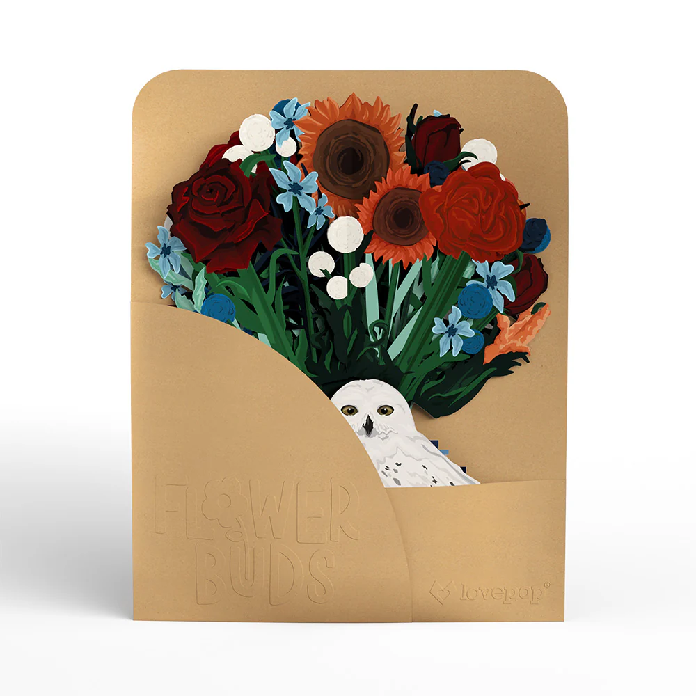 Harry Potter™ Hedwig™ Birthday Pop-Up Card & Flower Buds Bouquet Bundle - Image 6