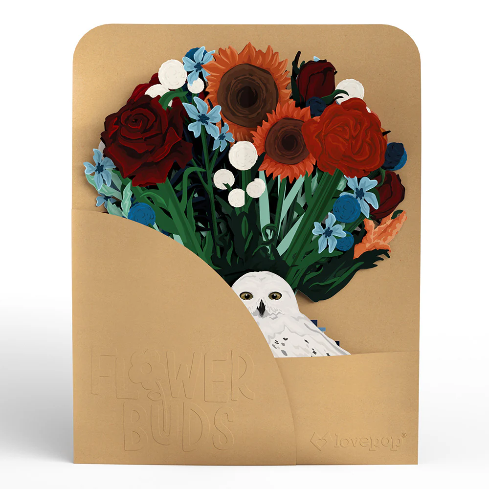 Harry Potter™ Hedwig™ Plushpop Card & Flower Buds Bouquet Bundle - Image 8