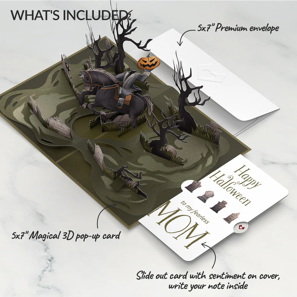 Headless Horseman Halloween Pop-Up Card and Sentiment Set for Mom - Image 2