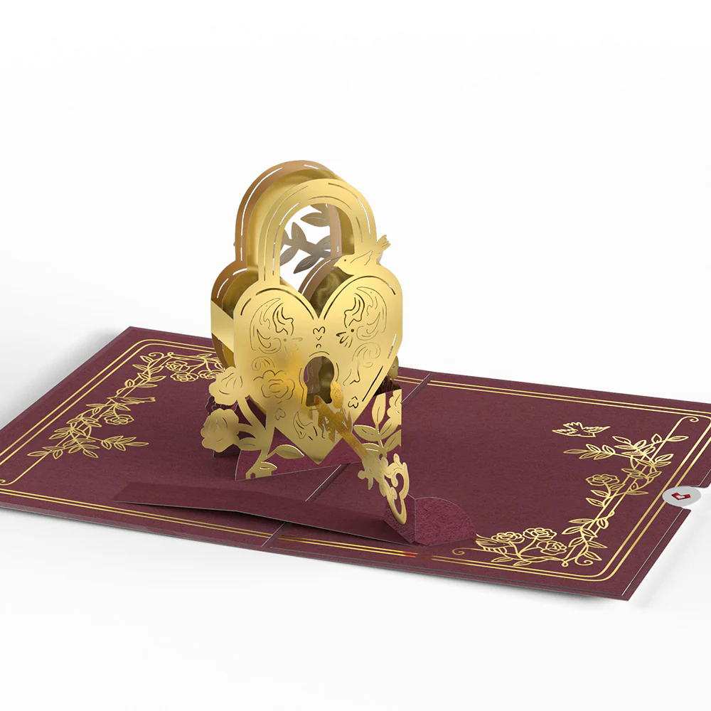 Heart Lock and Key Pop-Up Card - Image 3