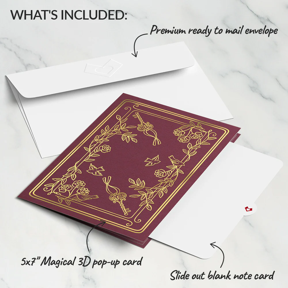 Heart Lock and Key Pop-Up Card - Image 5