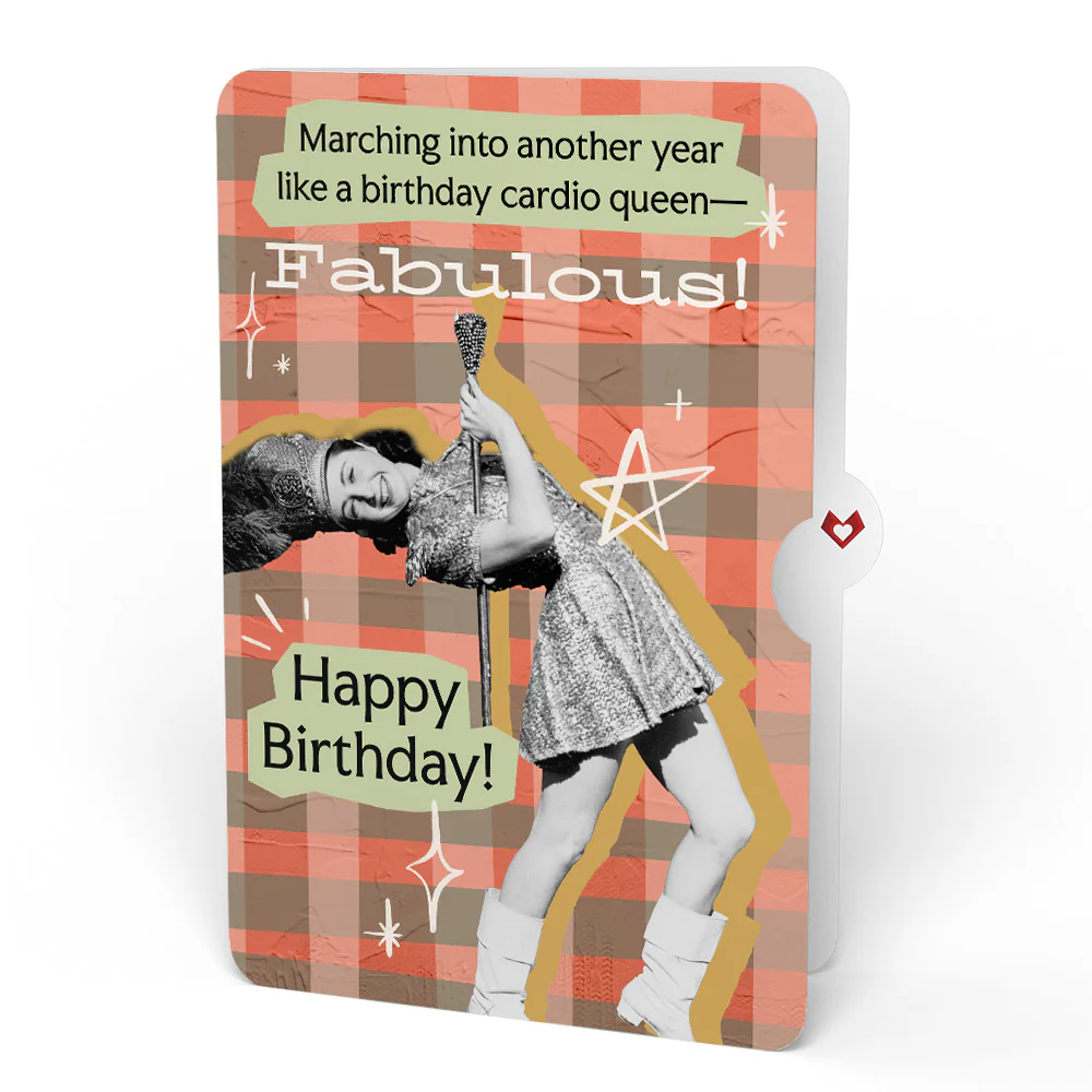 Hibiscus Birthday Bouquet and Cardio Queen Sentiment Set - Image 4