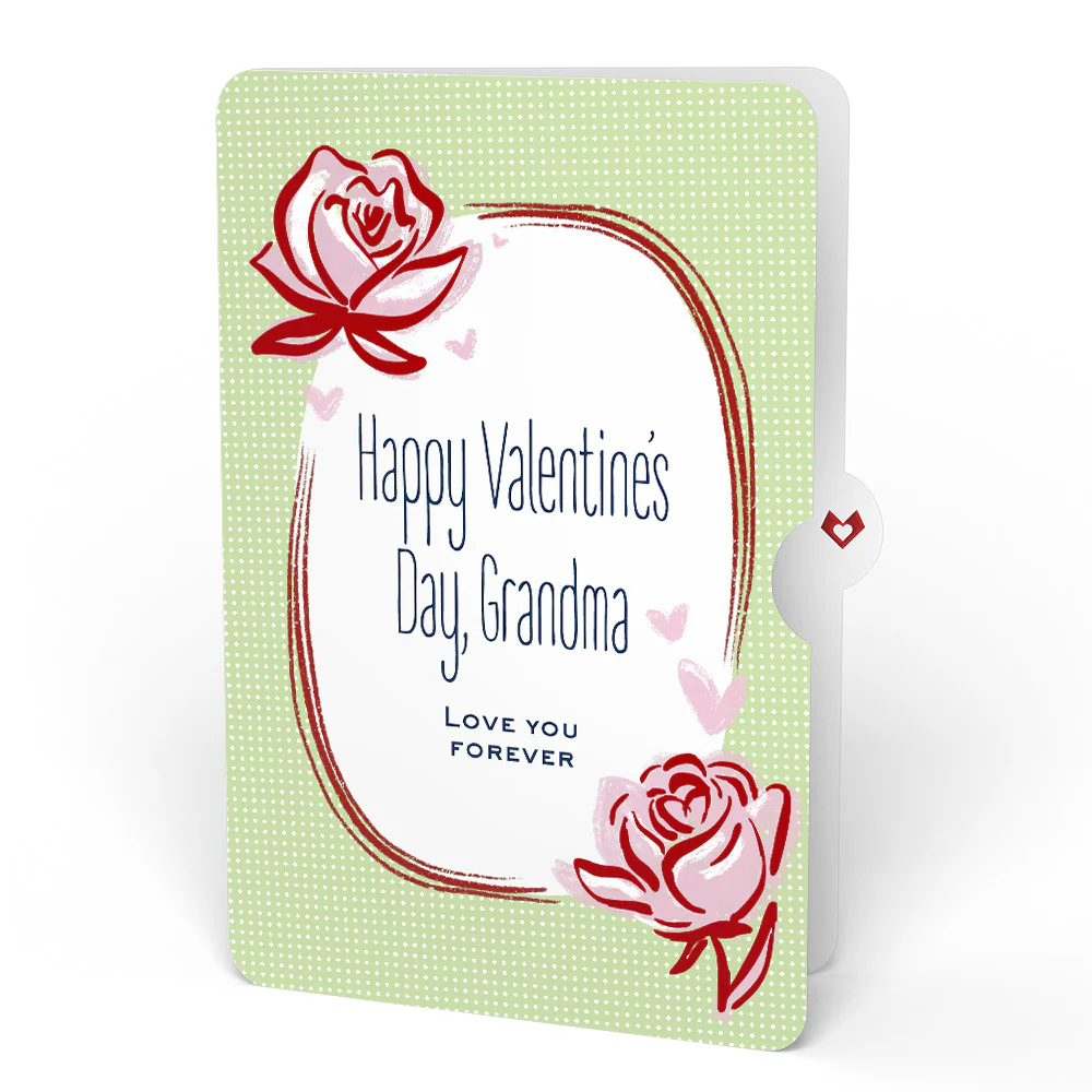 Hibiscus Valentine Bouquet and Sentiment Set for Grandmother - Image 4