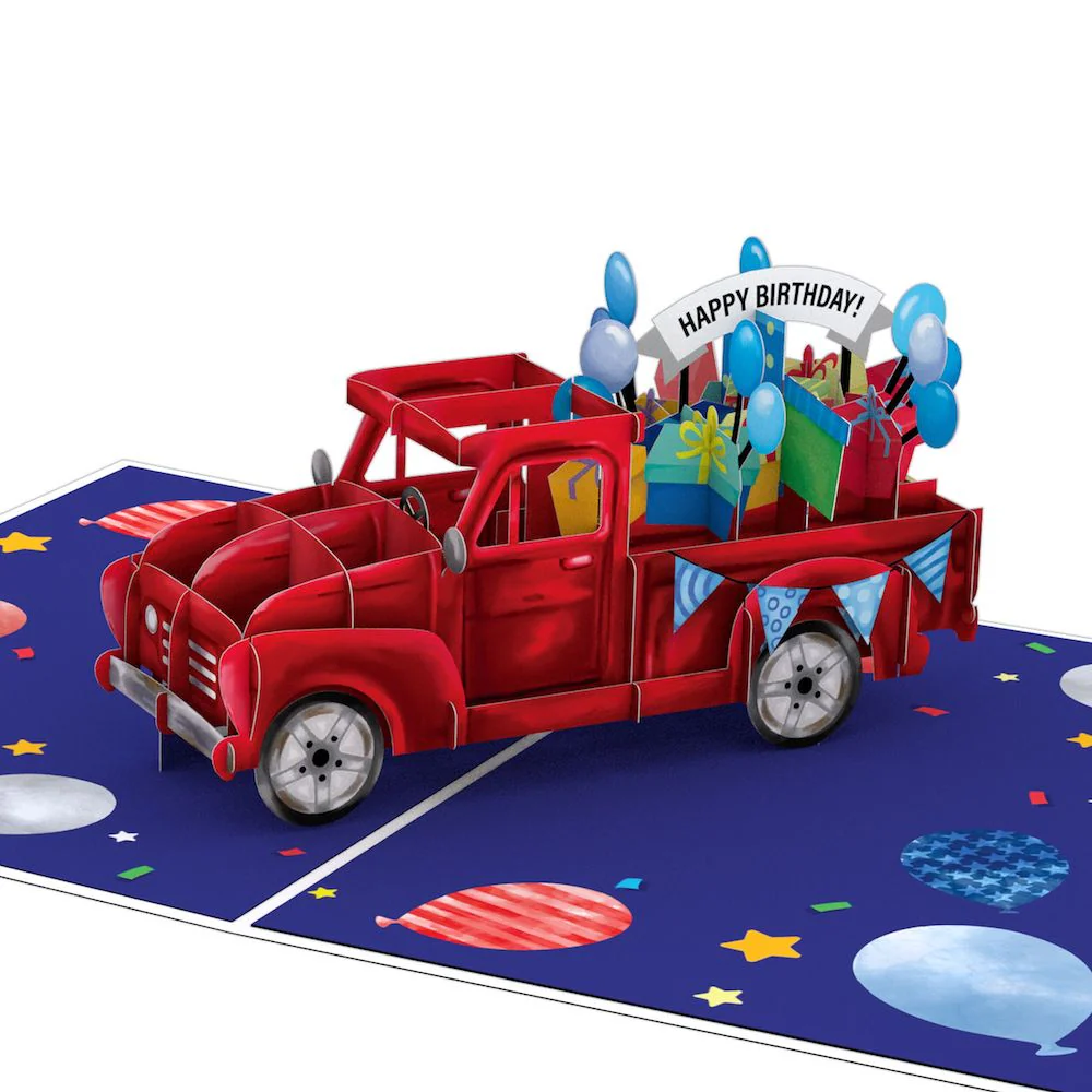 Truckloads of Birthday Wishes with Cat Laser Eyes Pop-Up Card and Sentiment Set - Image 3