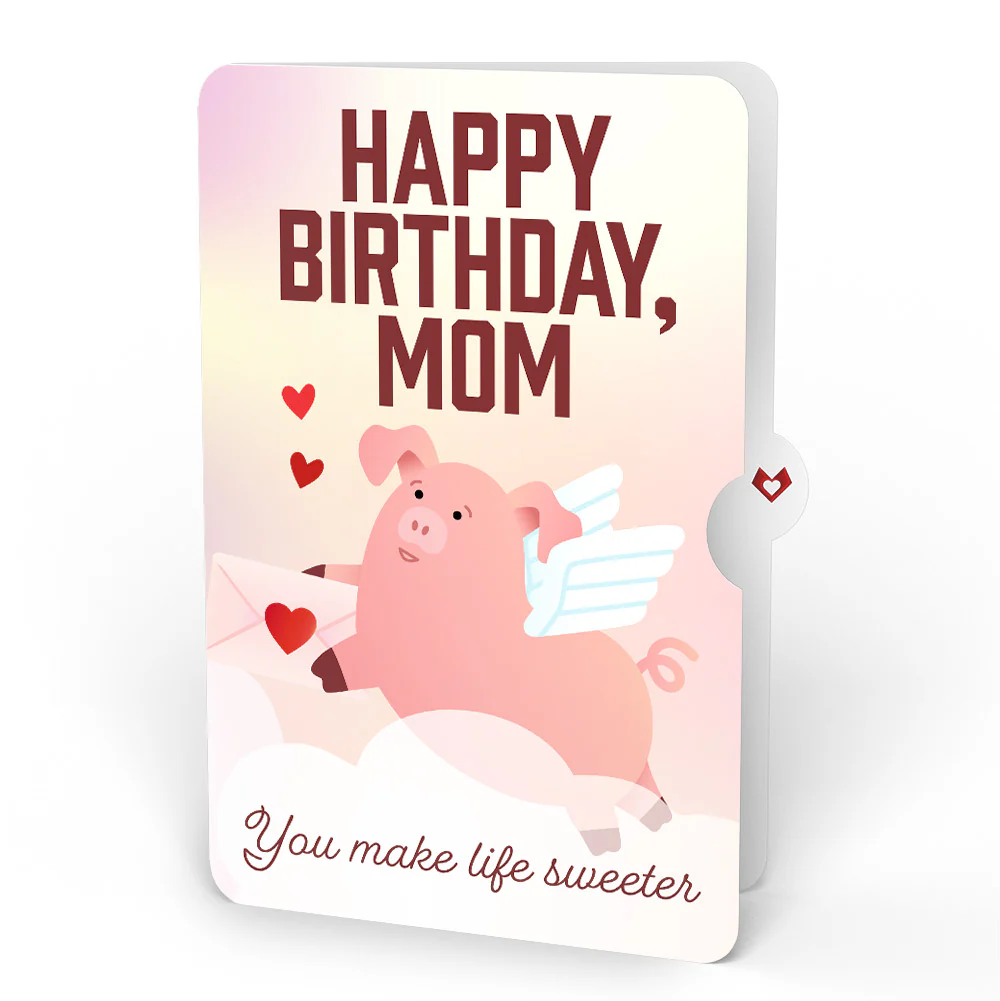 Hogs and Kisses Birthday Music and Light Pop-Up Card and Sentiment Set for Mom - Image 4