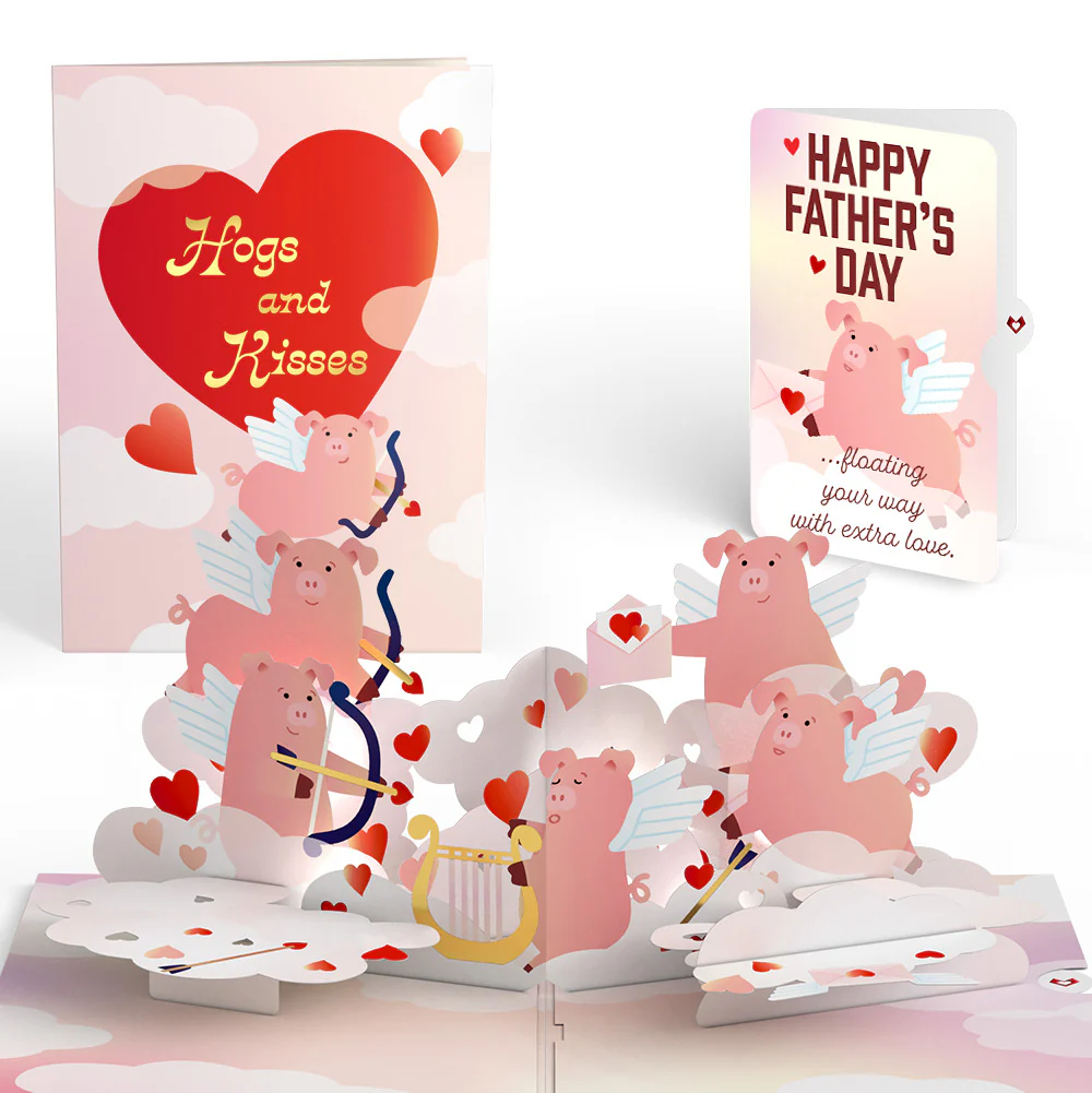 Hogs and Kisses Father’s Day Music and Lights Pop-Up Card and Sentiment Set for Dad