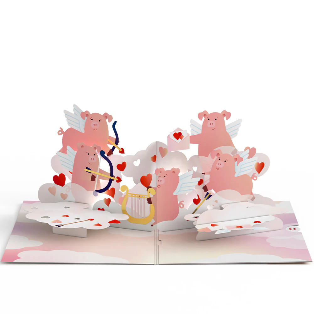Hogs and Kisses Music and Lights Pop-Up Card - Image 4