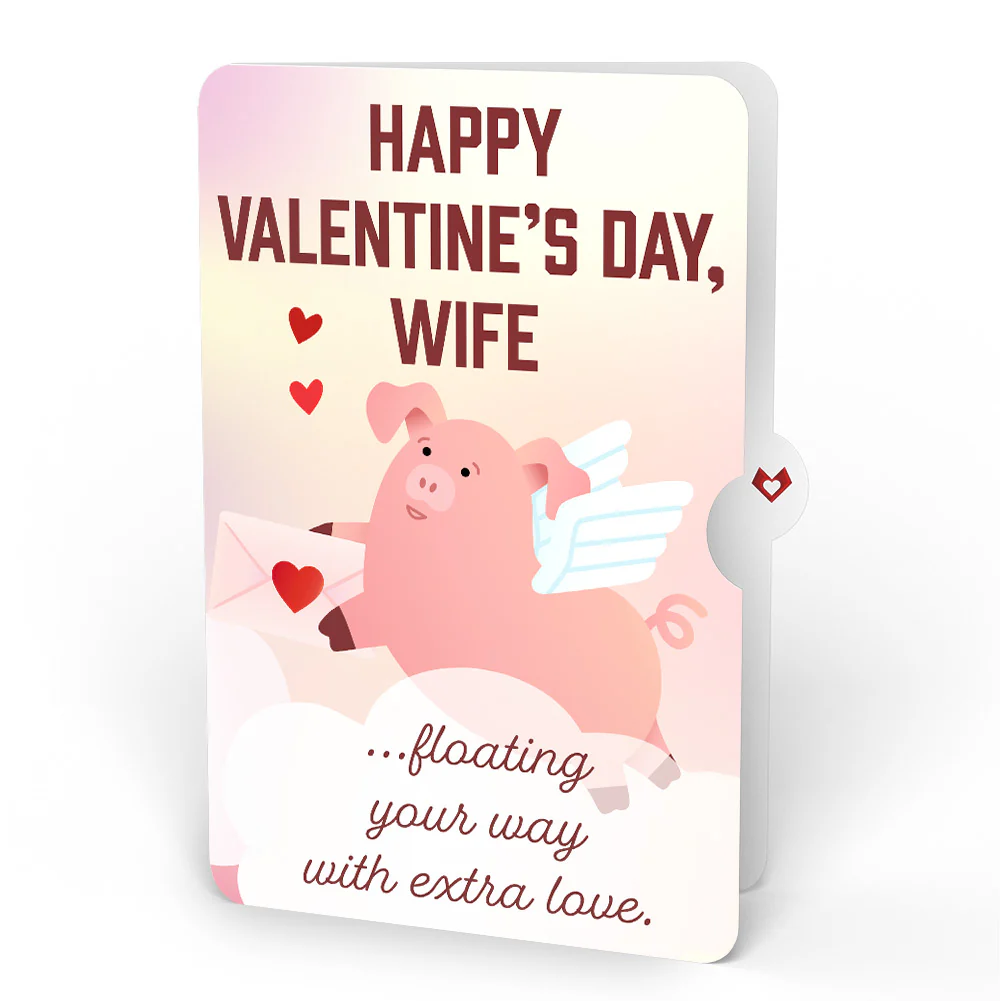 Hogs and Kisses Valentine Music and Light Pop-Up Card and Sentiment Set for Wife - Image 4