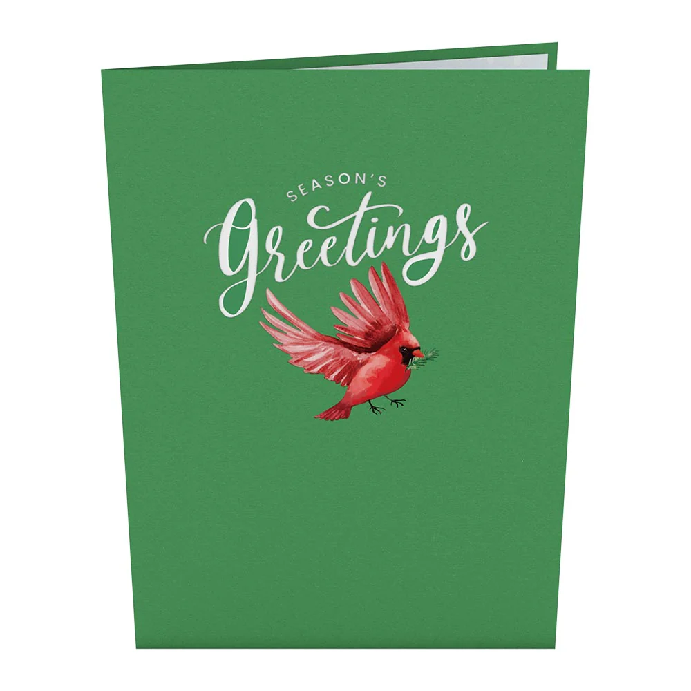 Holiday Cardinal Birdhouse Pop-Up Card - Image 4