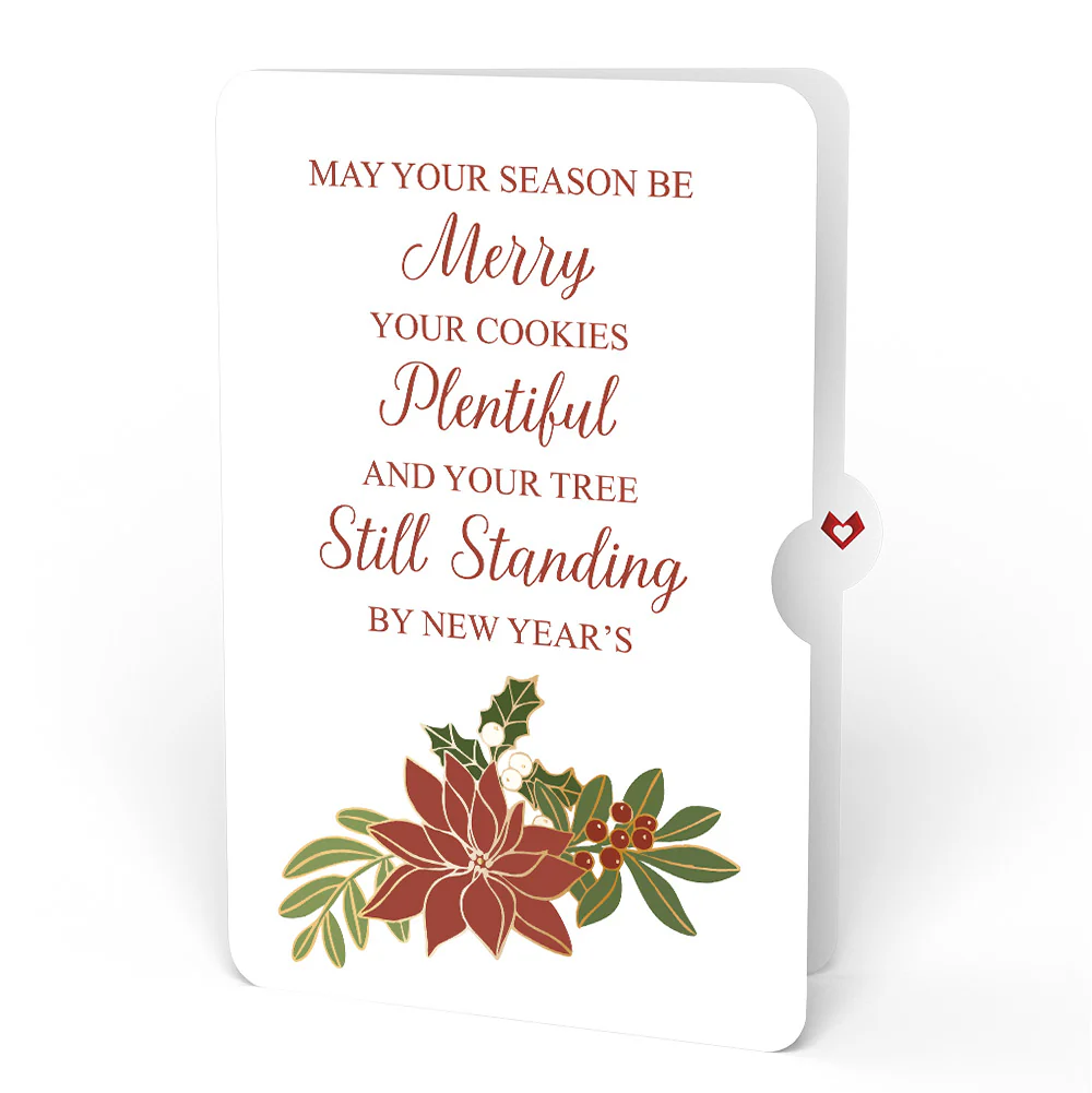 Holiday Poinsettia Sleigh Pop-Up Card and Merry & Plentiful Sentiment Set - Image 4