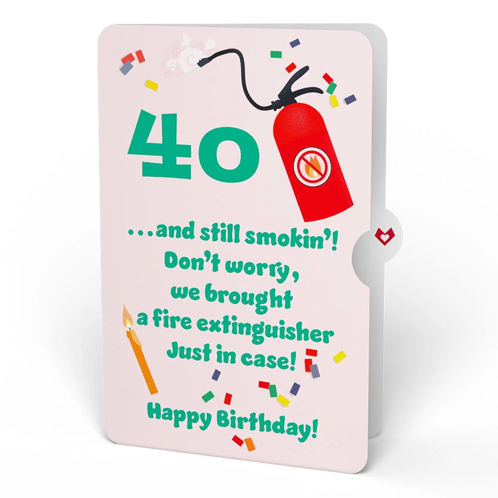 Holy Smokes You're Old 40th Birthday Pop-Up Card and Sentiment Set - Image 4