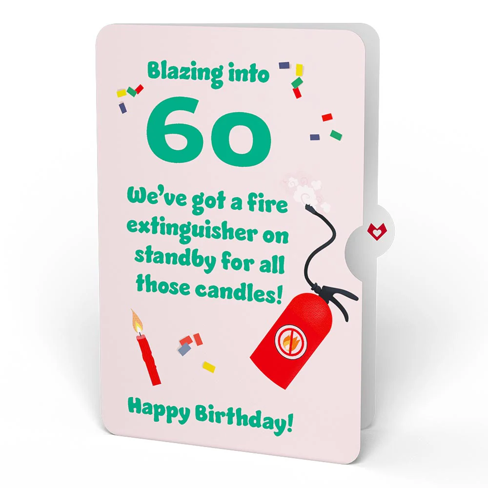 Holy Smokes You're Old 60th Birthday Pop-Up Card and Sentiment Set - Image 4