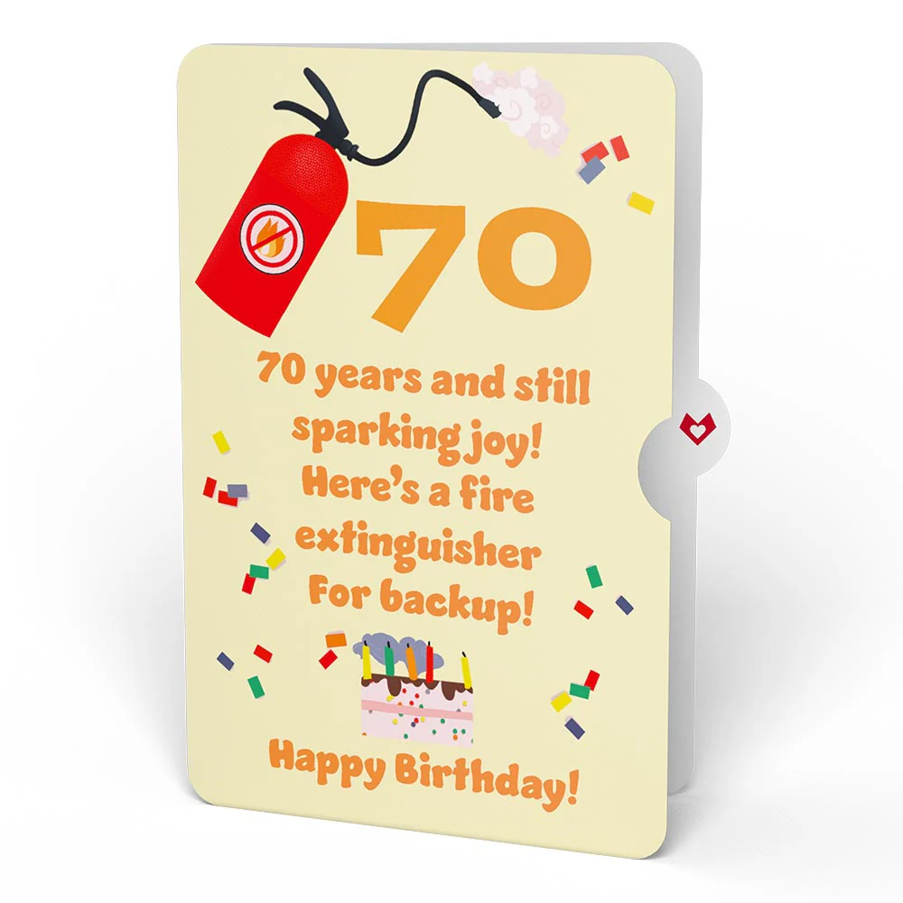 Holy Smokes You're Old 70th Birthday Pop-Up Card and Sentiment Set - Image 4