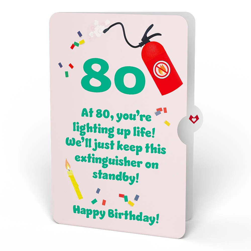 Holy Smokes You're Old 80th Birthday Pop-Up Card and Sentiment Set - Image 4