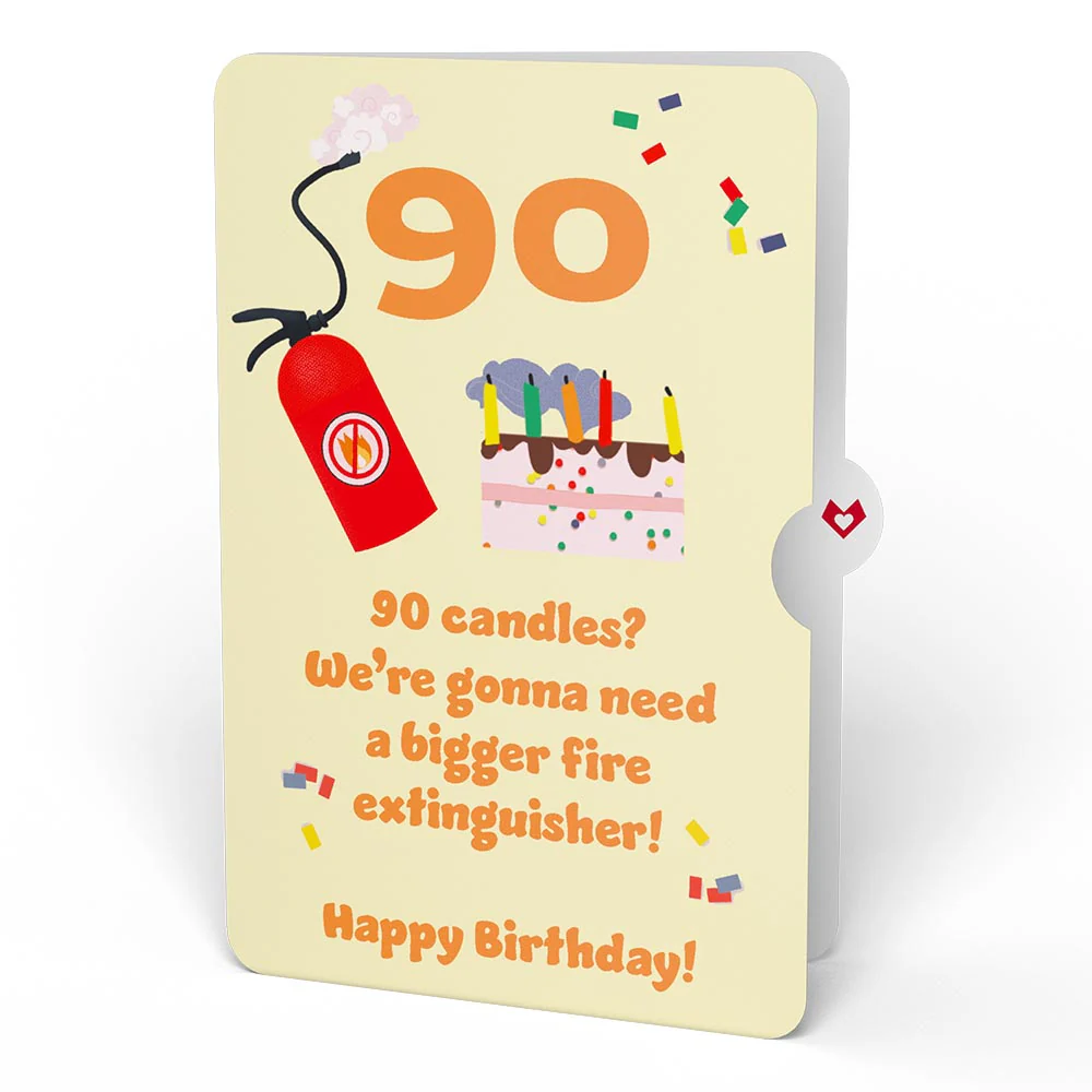 Holy Smokes You're Old 90th Birthday Pop-Up Card and Sentiment Set - Image 4