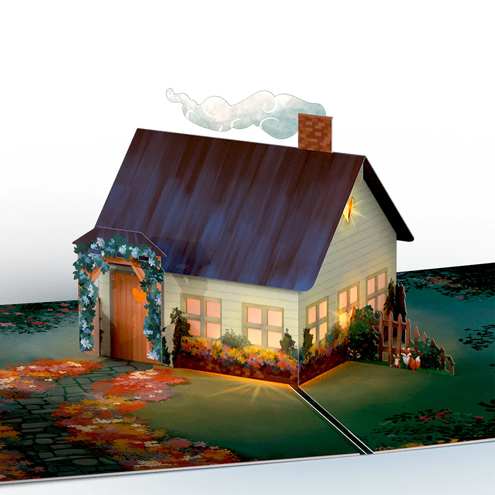 Home Is Where Mom Is Mother’s Day Light-Up Pop-Up Card and Folk Floral Gratitude Sentiment Set for Mom - Image 3