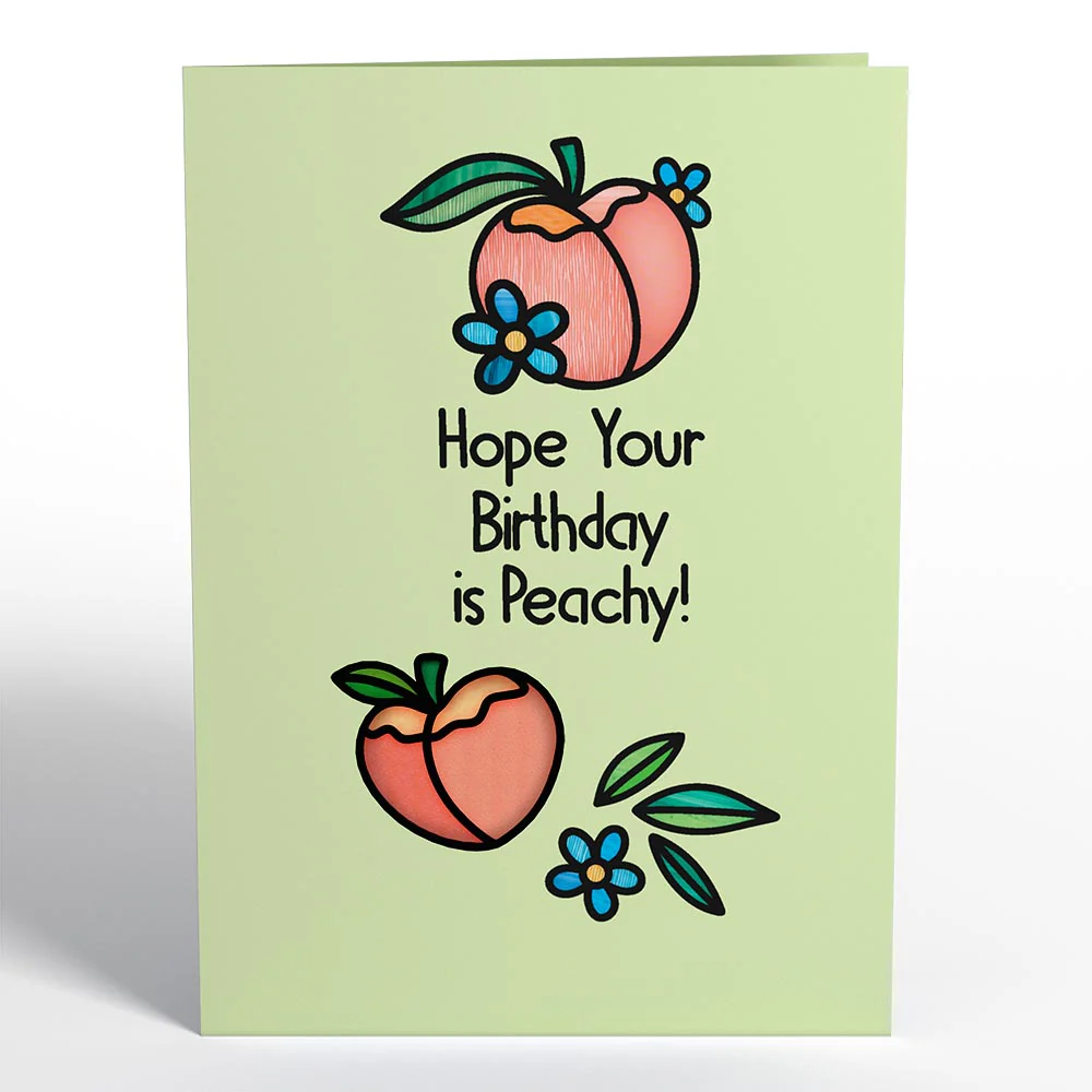 Hope Your Birthday is Peachy Suncatcher Card & Pop-Up Bouquet Bundle - Image 6