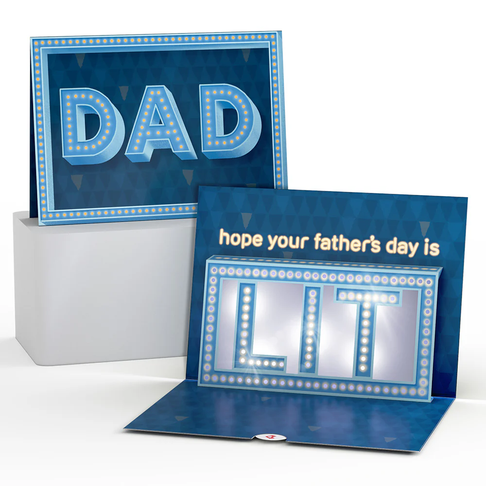 Hope Your Father's Day Is Lit Light-Up Pop-Up Card - Image 3