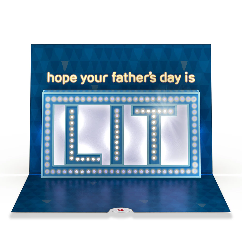 Hope Your Father's Day Is Lit Light-Up Pop-Up Card - Image 4