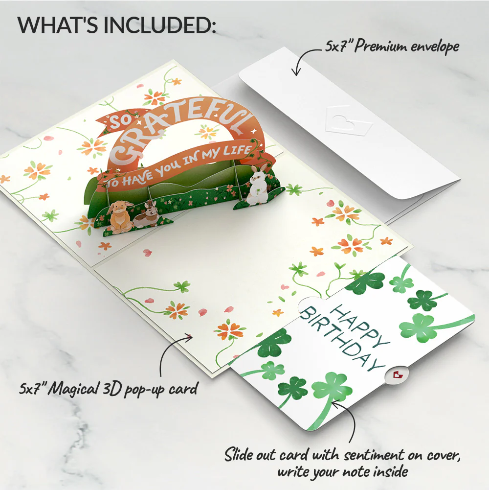 How Lucky I Am Birthday Pop-Up Card and Sentiment Set - Image 2