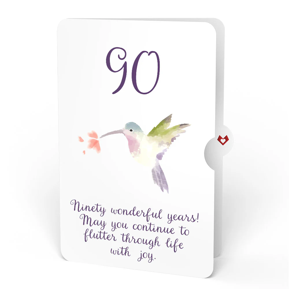 Hummingbird 90th Birthday Pop-Up Card and Sentiment Set - Image 4
