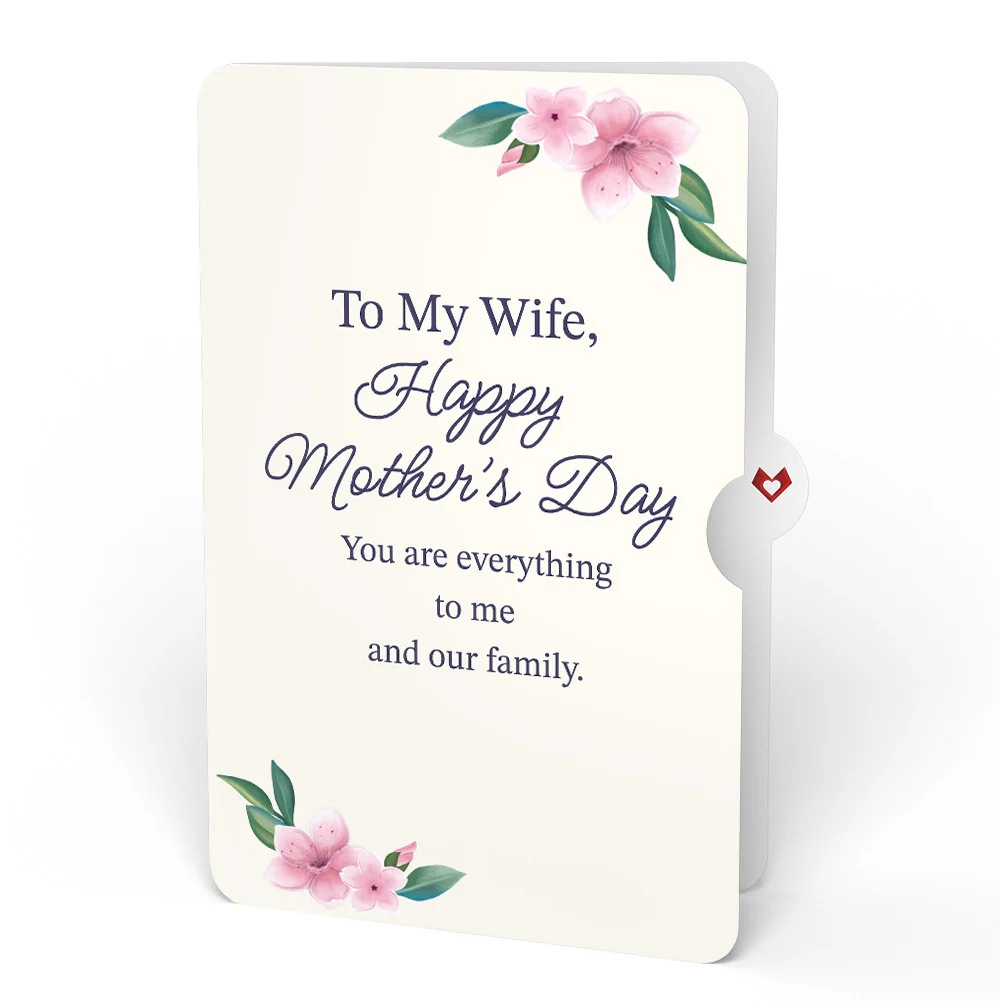 Hydrangea Butterflies Mother's Day Pop-Up Card and Sentiment Set for Wife - Image 4