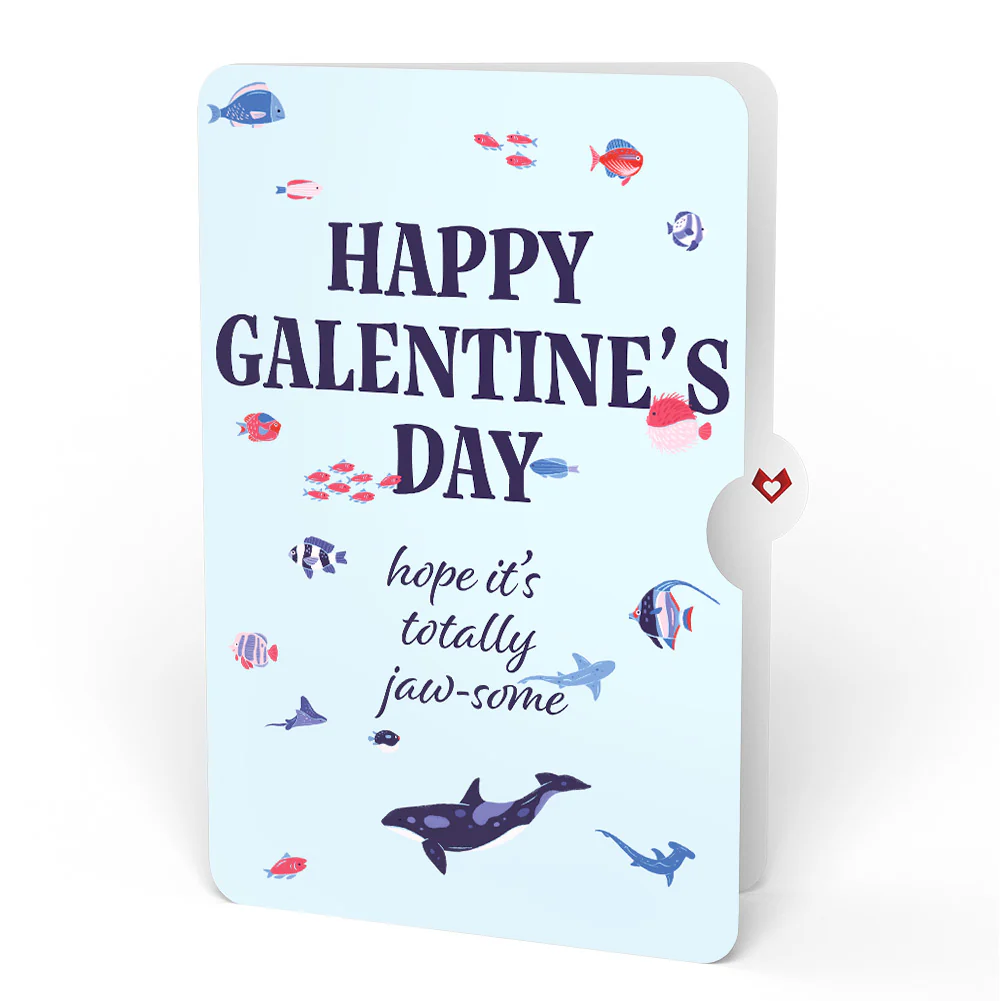 I Chews You Shark Galentine's Day Pop-Up Card and Sentiment Set - Image 4