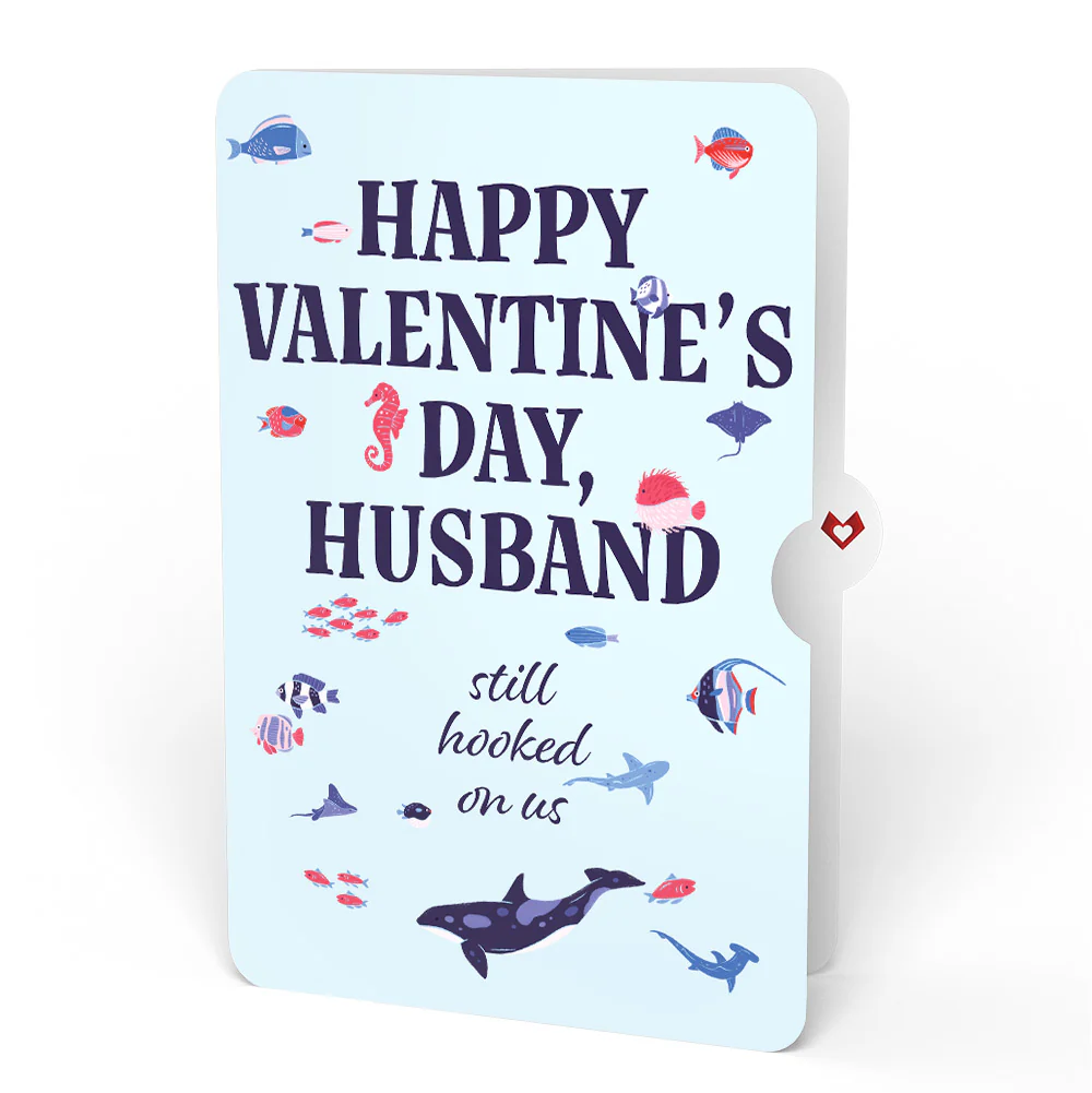 I Chews You Shark Valentine Pop-Up Card and Sentiment Set for Husband - Image 4