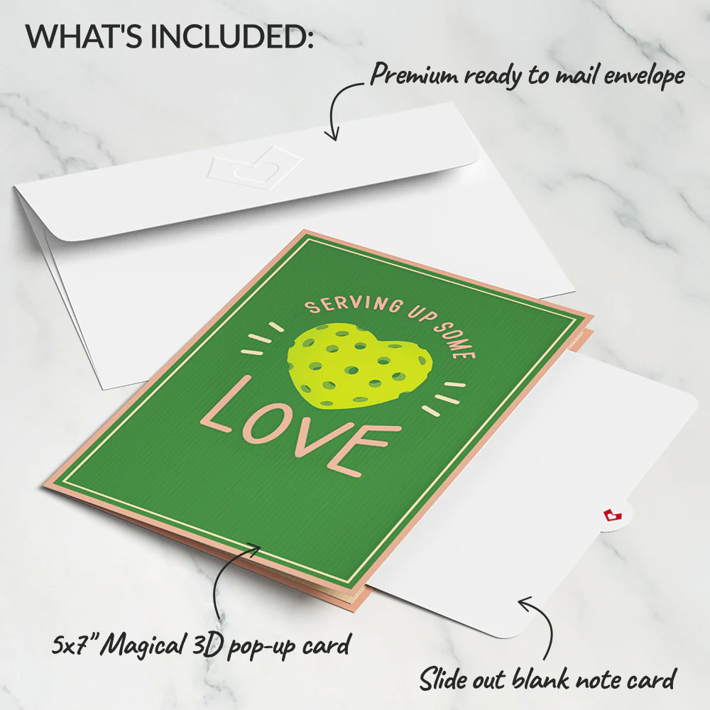 I Dink You're the Best Pickleball Pop-Up Card - Image 6