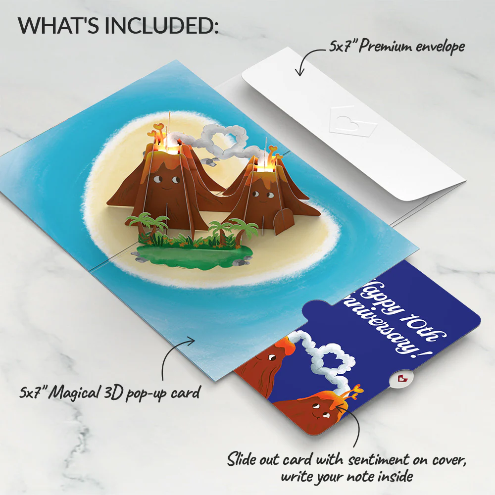 I Lava You 10th Anniversary Light-Up Pop-Up Card and Sentiment Set - Image 2