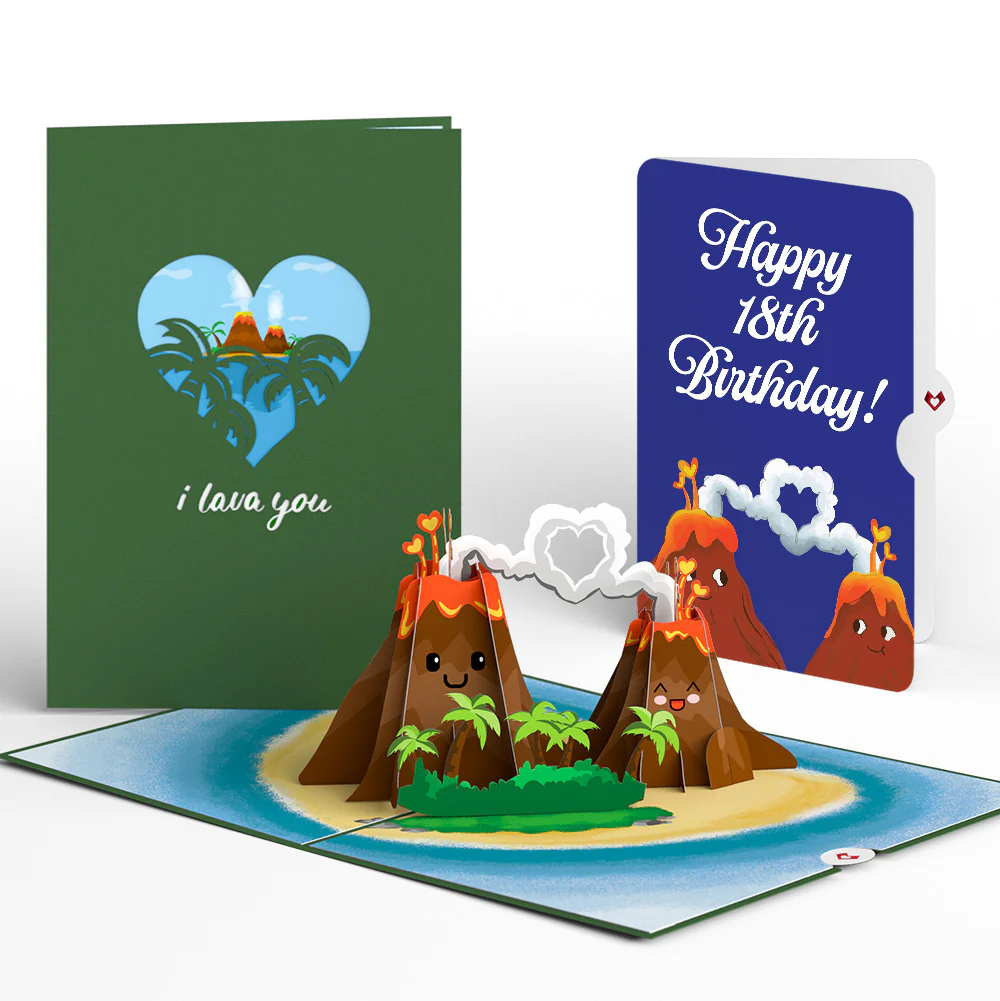 I Lava You 18th Birthday Pop-Up Card and Sentiment Set