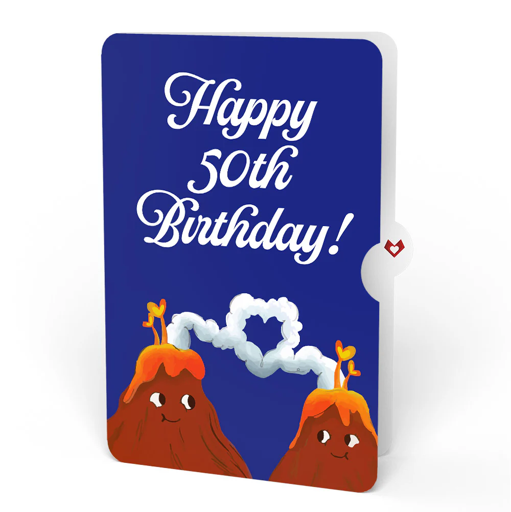 I Lava You 50th Birthday Pop-Up Card and Sentiment Set - Image 4