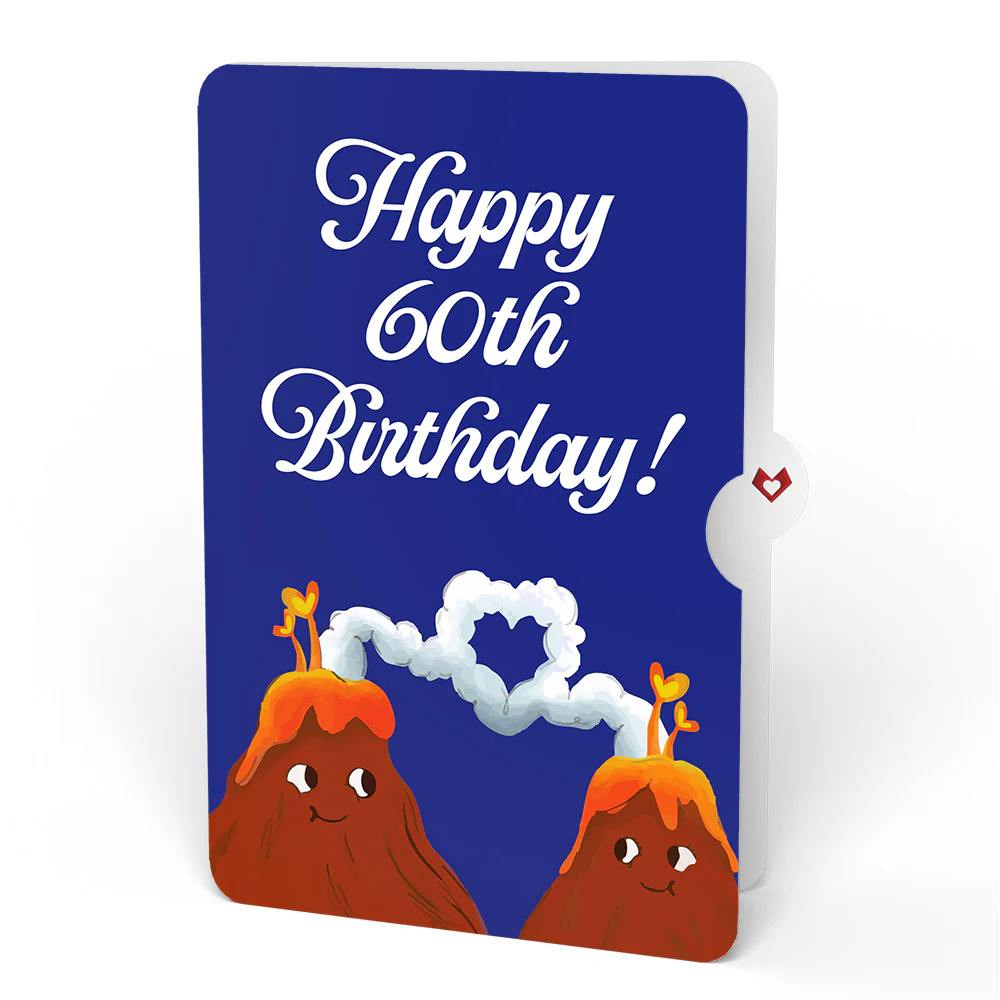 I Lava You 60th Birthday Light-Up Pop-Up Card and Sentiment Set - Image 4