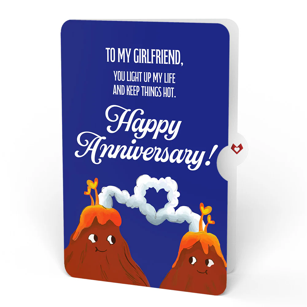 I Lava You Anniversary Light-Up Pop-Up Card and Sentiment Set for Girlfriend - Image 4