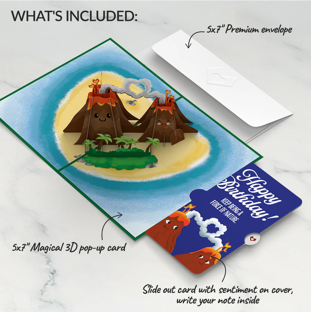 I Lava You Birthday Pop-Up Card and Sentiment Set - Image 2