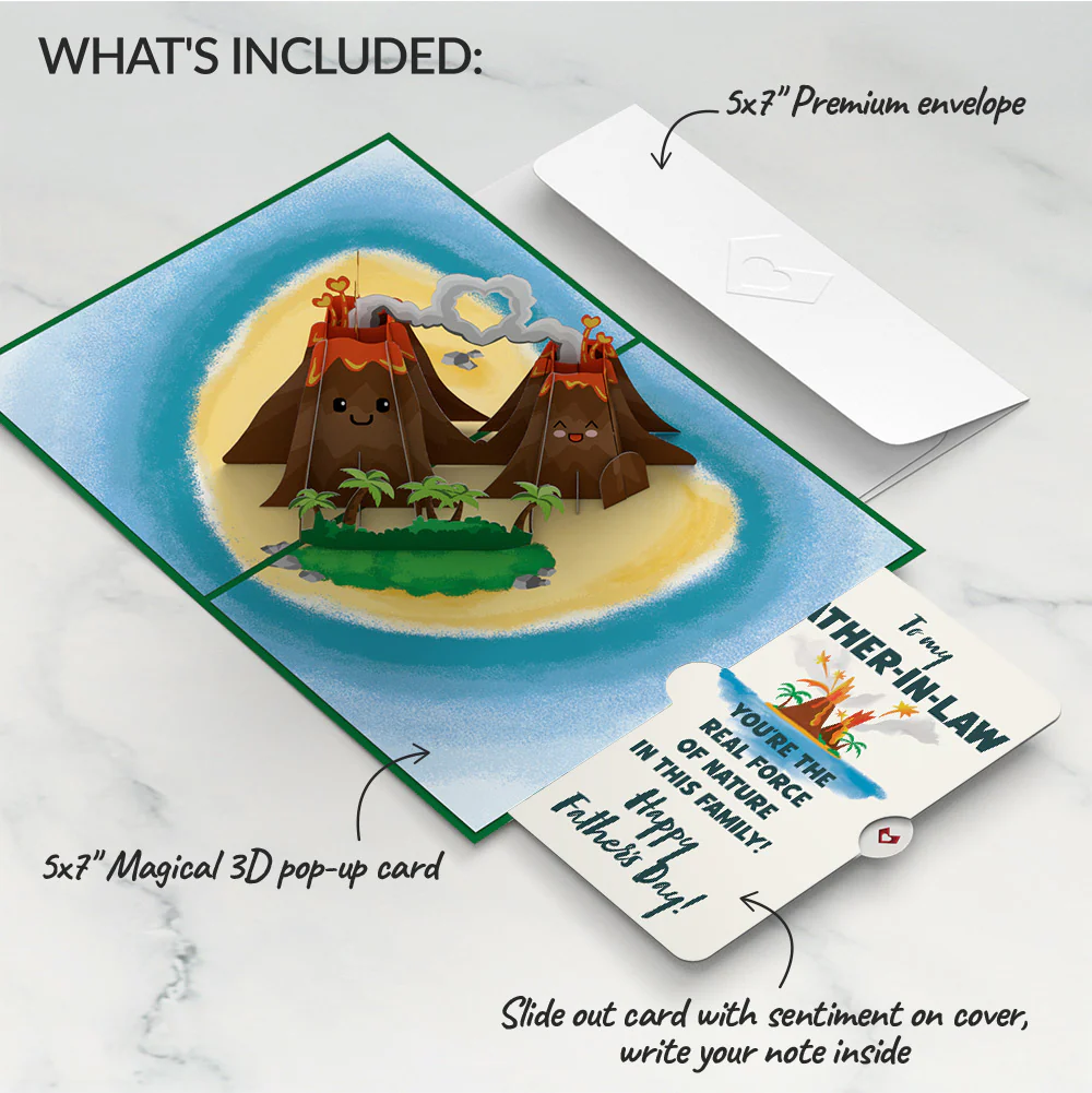 I Lava You Father's Day Pop-Up Card and Sentiment Set for Father-in-law - Image 2