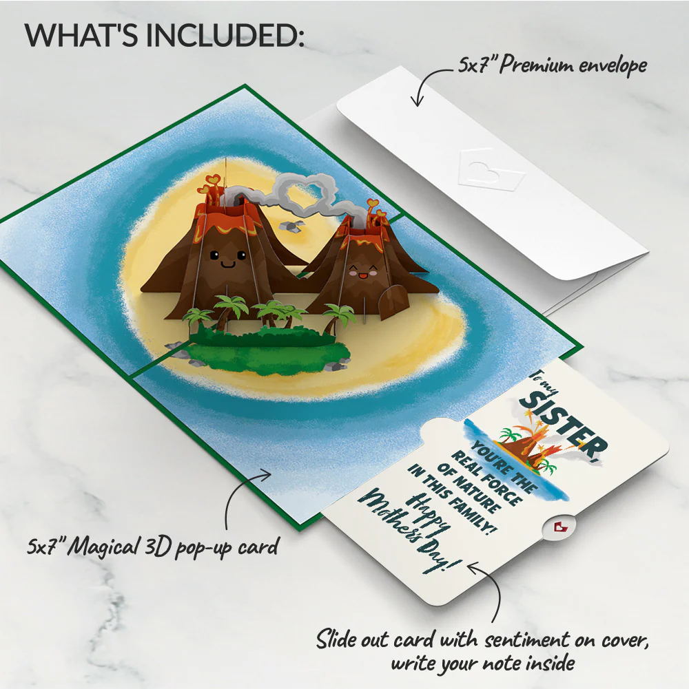 I Lava You Mother's Day Pop-Up Card and Sentiment Set for Sister - Image 2