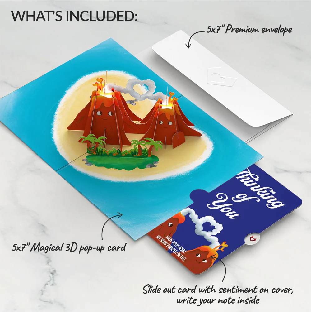 I Lava You Thinking of You Light-Up Pop-Up Card and Sentiment Set - Image 2
