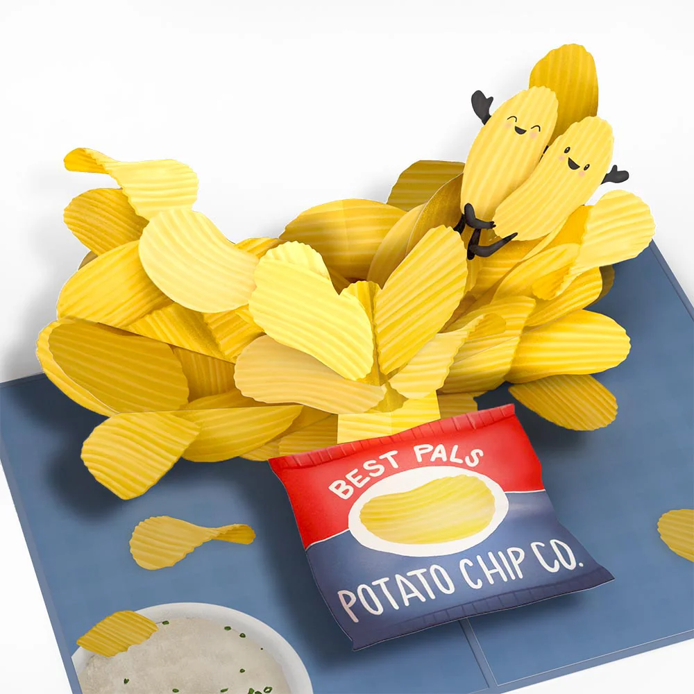 I Love Our Friend-Chip Pop-Up Card - Image 2