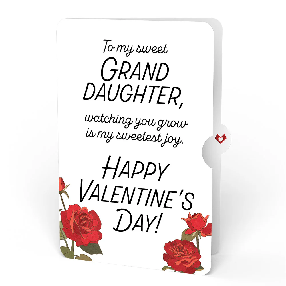I Love You Roses Valentine Pop-Up Card and Sentiment Set for Granddaughter - Image 4