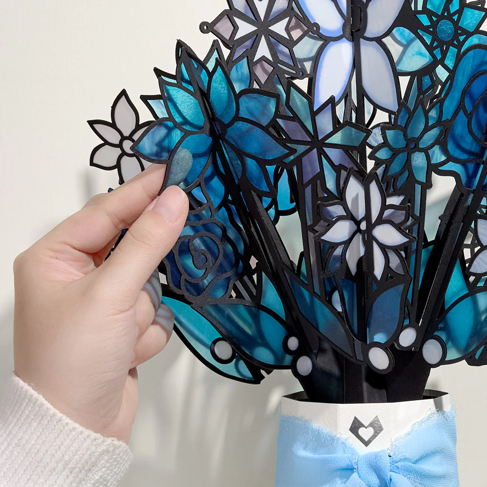 Icy Snowflake HeartFelt Charm Card™ & Suncatcher Bouquet Bundle - Image 5