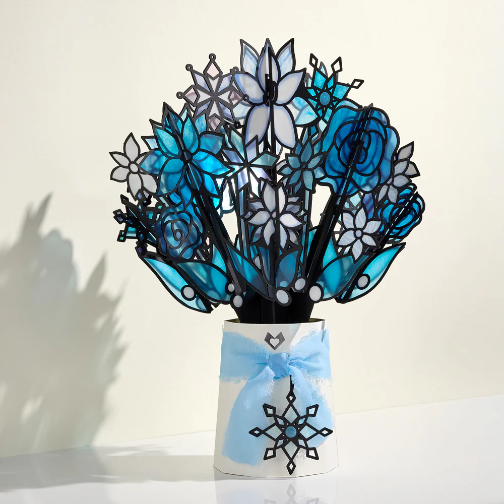 Icy Snowflake HeartFelt Charm Card™ & Suncatcher Bouquet Bundle - Image 6