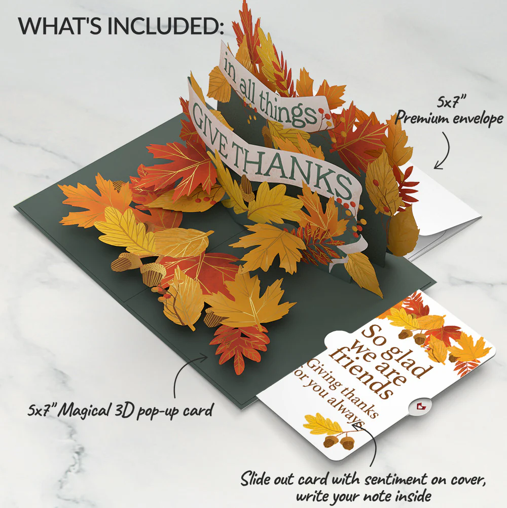 In All Things, Give Thanks Friendship Pop-Up Card and Sentiment Set - Image 2