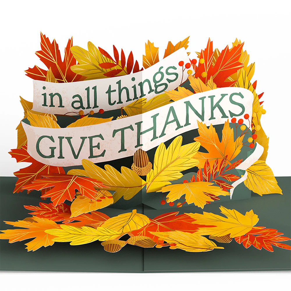 In All Things, Give Thanks Thanksgiving Pop-Up Card and Sentiment Set - Image 3