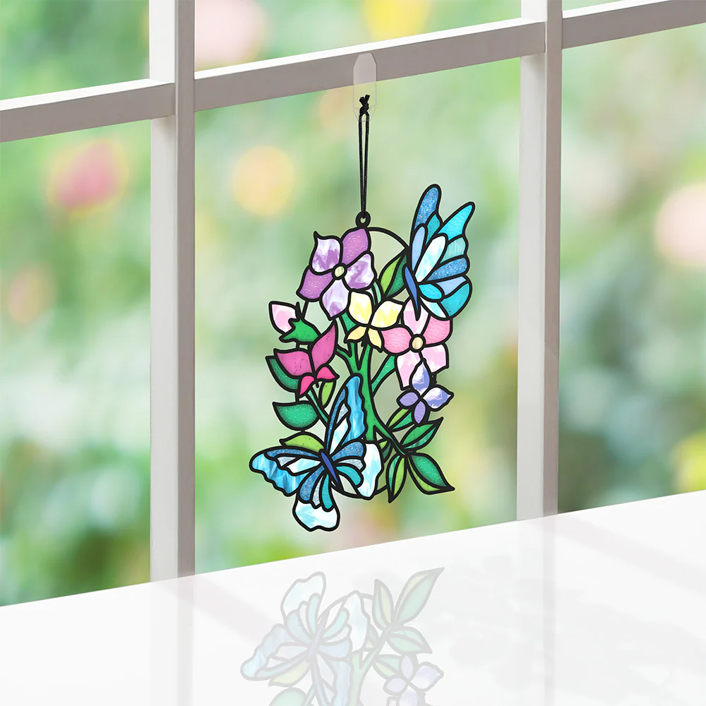 Joy Takes Flight Butterfly Suncatcher Card & Bouquet Bundle - Image 3