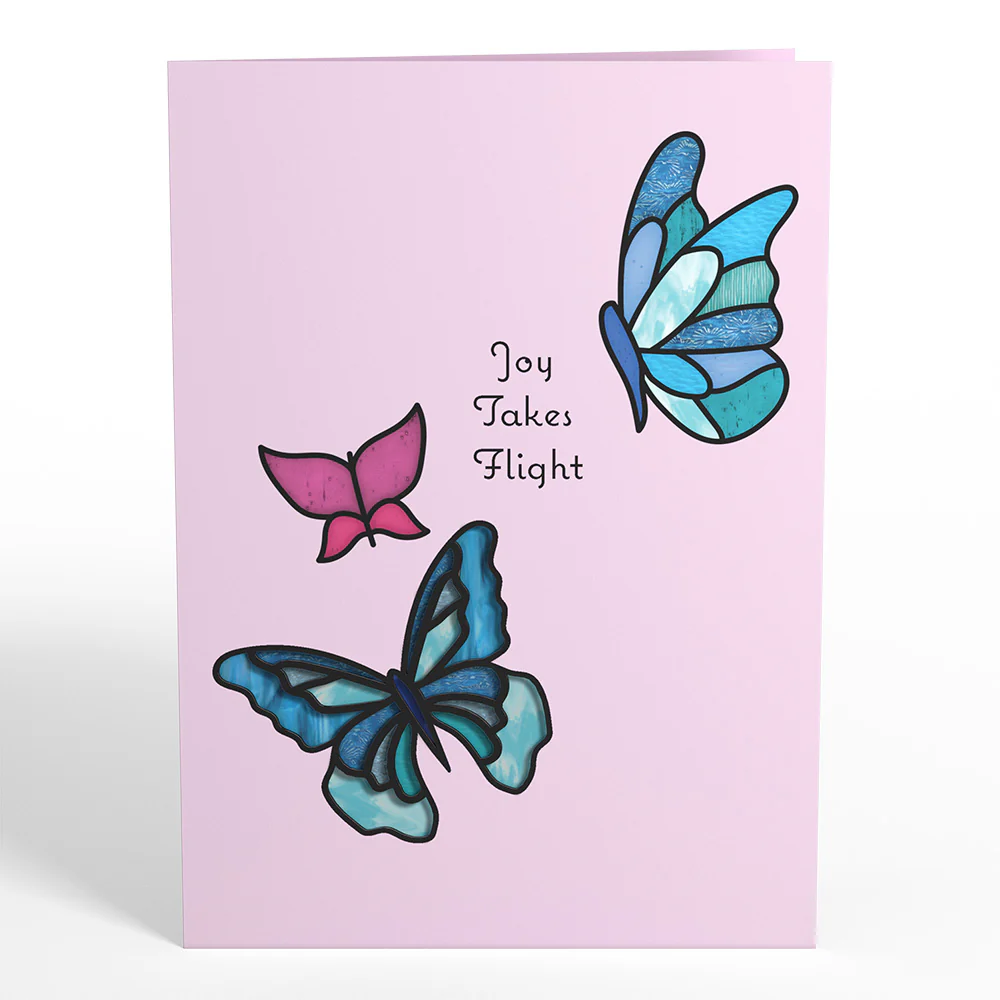 Joy Takes Flight Butterfly Suncatcher Card & Bouquet Bundle - Image 4