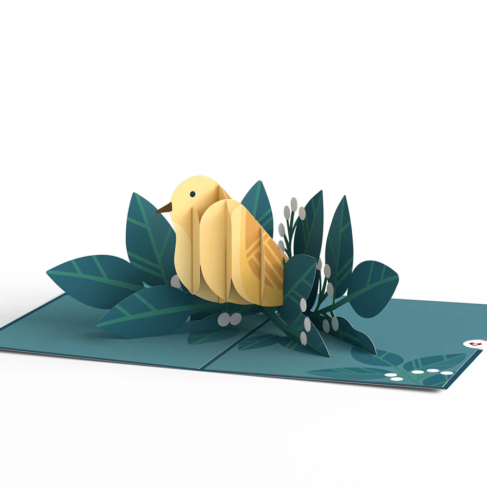 Joyful Yellow Warbler Pop-Up Card - Image 3