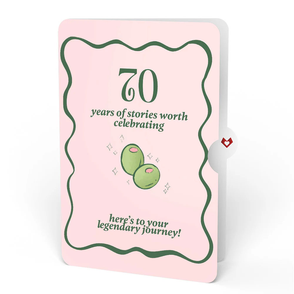 Just a Tini Bit Older 70th Birthday Pop-Up Card and Sentiment Set - Image 4