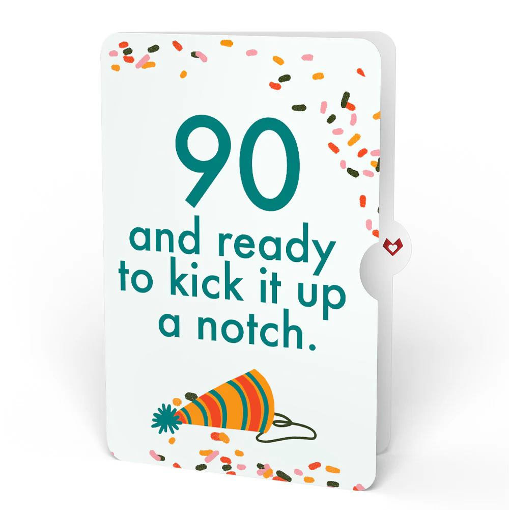 Kick Ass Birthday Pop-Up Card and 90th Kick It Up Sentiment Set - Image 4